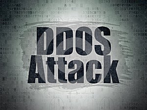Privacy concept: DDOS Attack on Digital Data Paper background