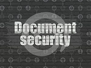 Privacy concept: Document Security on wall background