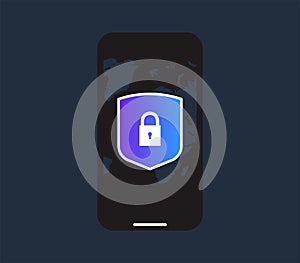 Privacy concept secure vpn online connection personal data protection world map.