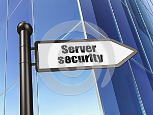 Privacy concept: sign Server Security on Building
