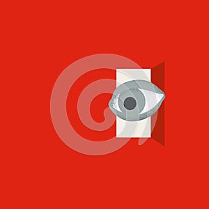 Privacy and data security issues vector concept. Symbol of modern technology, surveillance. Minimal illustration