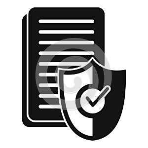 Privacy document icon simple vector. Personal data