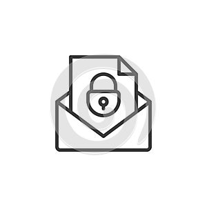Privacy email line icon