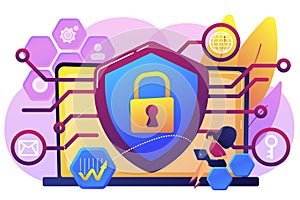 Privacy engineering concept vector illustration.