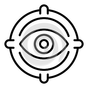 Privacy eye icon outline vector. Identity protect