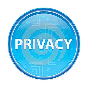 Privacy floral blue round button