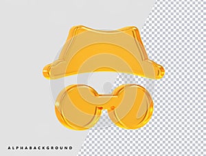 Privacy icon vector illustration element 3d rendering transparent eps