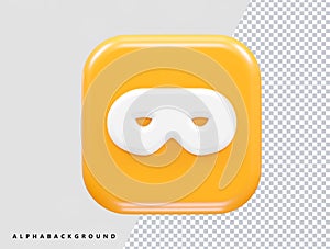 Privacy icon vector illustration element 3d rendering transparent eps