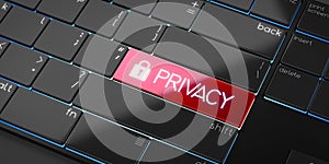 Privacy - modern computer keyboard