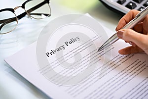 Privacy Policy Notice And Legal Agreement photo