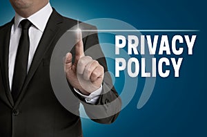 Privacy Policy touchscreen is operated by businessman