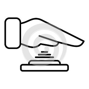 Privacy rec data icon outline vector. Smart bio access