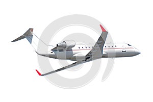 Privat jet plane isolated on a white background