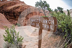 Private Arch Sign