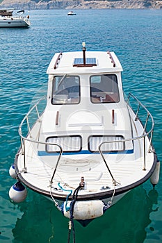 Private boat on the adriatic sea