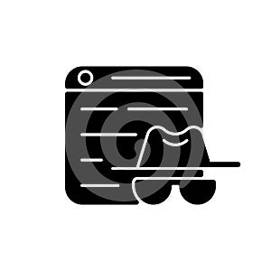 Private browsing black glyph icon