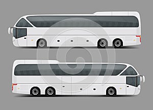 Private charter tour or coach bus realistic vector