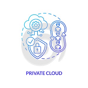 Private cloud concept icon