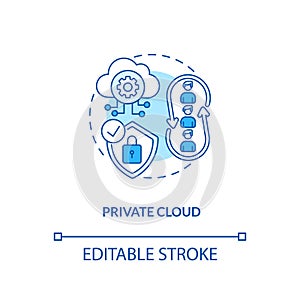 Private cloud concept icon