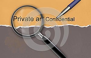 Private and confidential