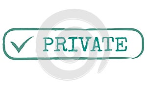 Private Confidential Protection Solitude Graphic Concept