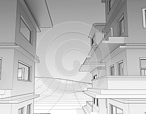 Private Cottage for sketch