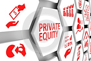 PRIVATE EQUITY concept cell background