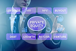 Private equity investment business concept