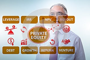 Private equity investment business concept