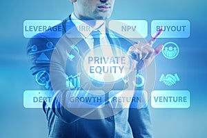 Private equity investment business concept