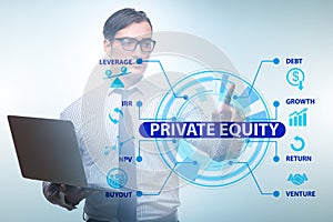 Private equity investment business concept