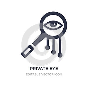 private eye magnifying glass icon on white background. Simple element illustration from General concept