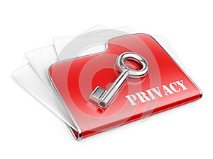 Private folder - privacy information concept.