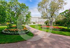 Private garden of Catherine park in Tsarskoe Selo Pushkin, Saint Petersburg, Russia