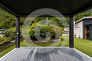 Private garden on the roof of a building