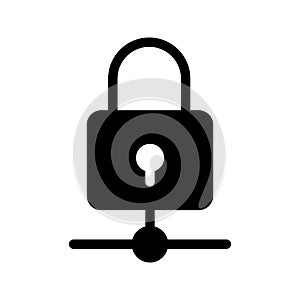 Private glyph flat vector icon