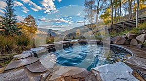 A private hot spring tucked away in the mountains providing a soothing soak before retiring to a plush bed for a