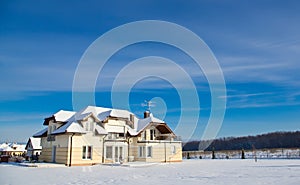 Private house in winter