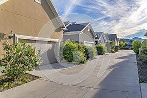 Private houses in a district in Utah, USA