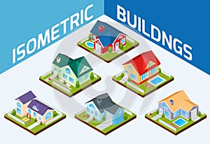 Private Houses Set vector design illustration