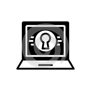 Black solid icon for Private, personal and individualistic