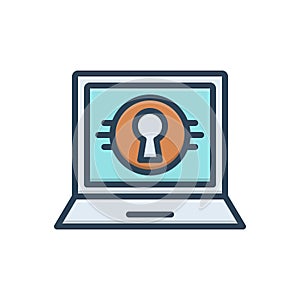 Color illustration icon for Private, personal and individualistic