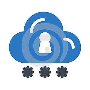 Private vector glyph color icon