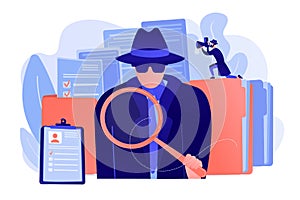 Private investigation concept vector illustration