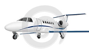 Private Jet Airplane Isolated