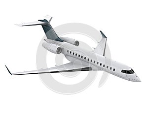 Private Jet Airplane Isolated