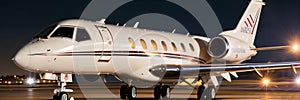 Private jet at the airport. Extremely detailed and realistic high resolution illustration