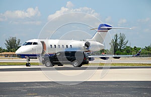 Private jet awaiting passenger photo