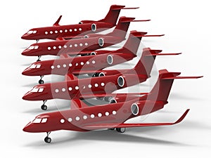 Private jet fleet on ground