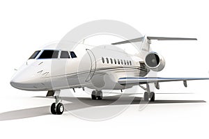 private jet isolated on white background. generated by AI